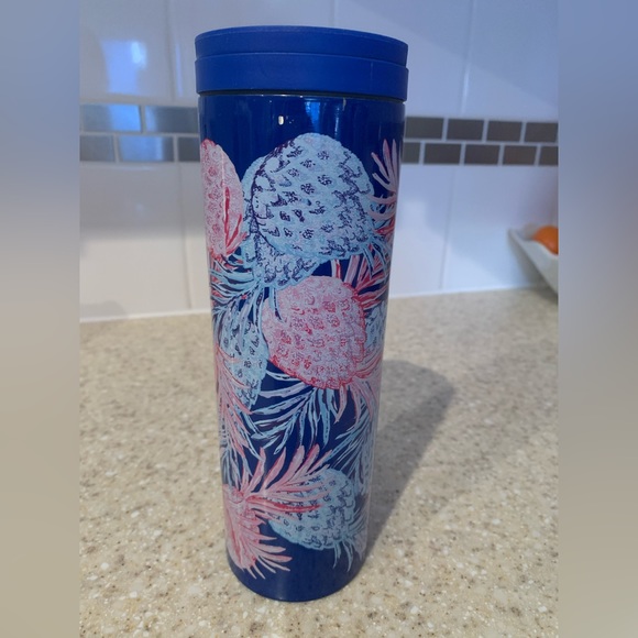 Lilly Pulitzer Stainless Steel Travel Mug with Leak Proof Lid, 18 Ounces, Gypset - Picture 2 of 5